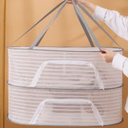 Large Capacity Hanging Air Drying Rack, 1, 2, 3, 4 Layer Herb, Fish, Fruits, Drying Holder, Foldable, Net, Outdoor Drying Tool