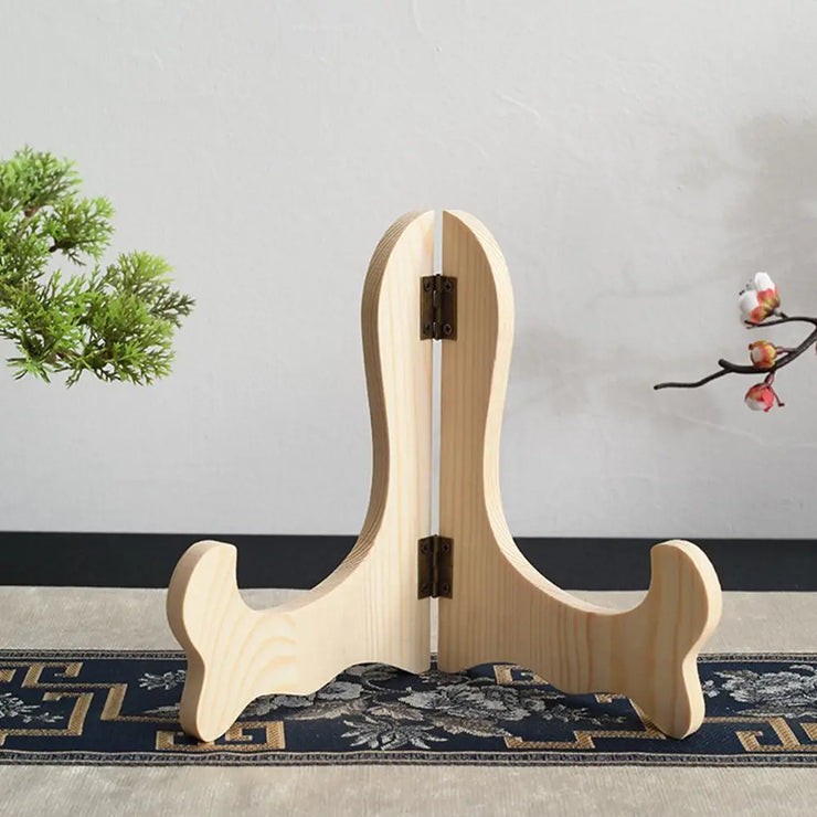 Retro 1PC Porcelain Plate Display Foldable Home Decor Decorative Rack Storage Rack Easel Display Stand