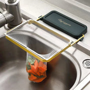 Sink Filter Rack Kitchen Foldable Food Waste Sink Strainer Mesh Bag Stand Garbage Net Shelf Anti-Clogging Garbage Mesh Bag