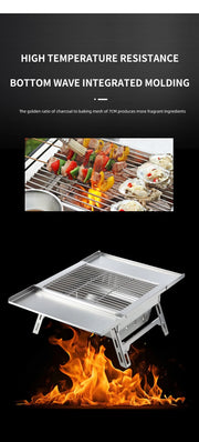 Outdoor  Camping IGT Folding Portable Table Barbecue Rack BBQ Household Novelty Tourism Cool Camping Supplies gear Grill