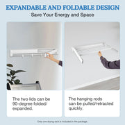 Retractable Clothes Drying Rack Wall Mounted Drying Rack Clothing ABS Foldable Laundry Drying Rack